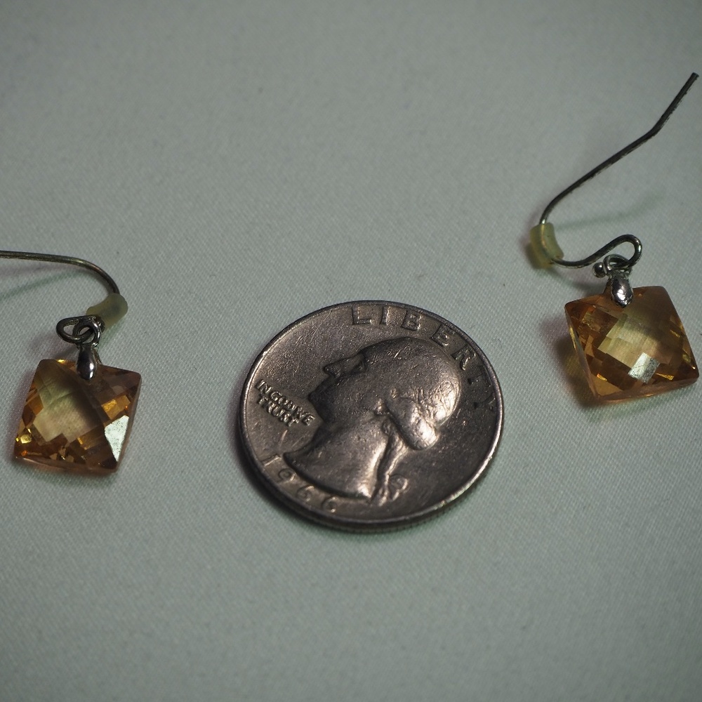 Orange tinted earrings